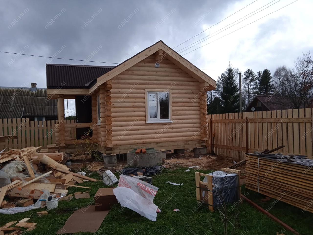 Баня из бревна под ключ 4,5х5,6 — фото 2 Баня из бревна под ключ 4,5х5,6 — фото 2