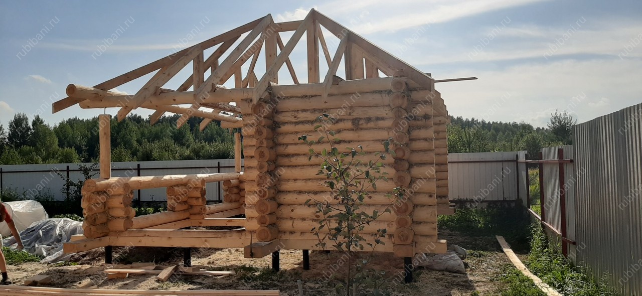 Баня из бревна, сруб в чашу — фото 10 Баня из бревна, сруб в чашу — фото 10