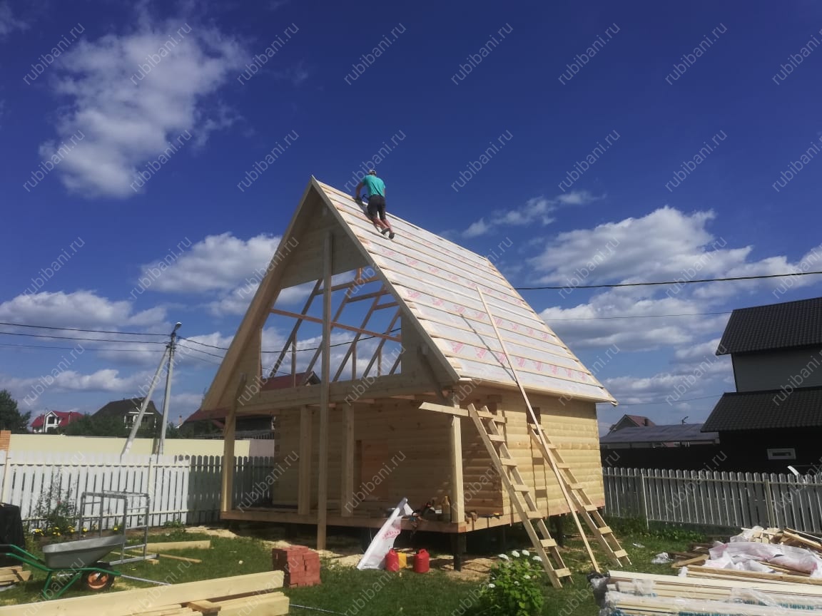 Брус 6 на 4 с террасой и мансардой — фото 7 Брус 6 на 4 с террасой и мансардой — фото 7