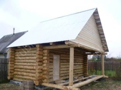 Баня 5×3 с террасой, 15 м²