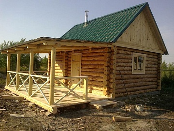 Баня с террасой и мангальной зоной 30 м²