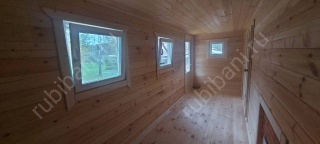 Баня из бруса 6×4 с крыльцом (Б-22), 24 м²