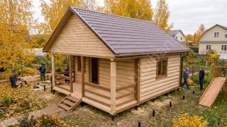 Баня 6×4 с террасой, 36 м²