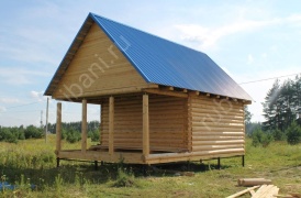 Баня 5 на 6 с мансардой 42 м²