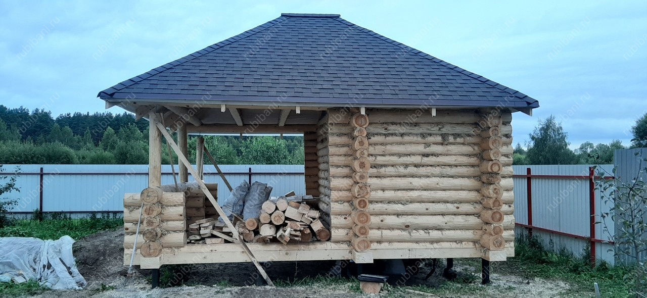 Баня из бревна, сруб в чашу — фото 4 Баня из бревна, сруб в чашу — фото 4