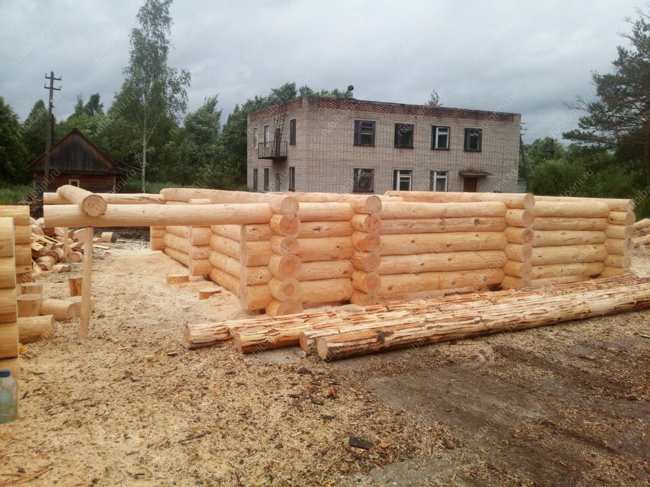 Баня из бревна, сруб в чашу — фото 7 Баня из бревна, сруб в чашу — фото 7