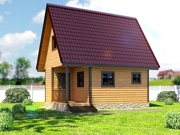 Баня 6 на 4 двухэтажная 24 м²