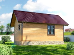 Баня из бруса 6×4 (Б-2), 24 м²