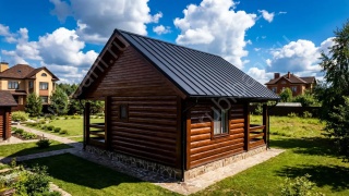 Баня 5×4 с террасой, 30 м²