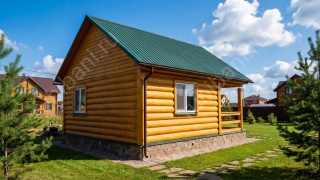 Баня 5×4 с террасой, 30 м²