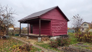 Баня 6×3 с террасой, 30 м²