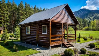 Баня 5×4 с террасой, 30 м²