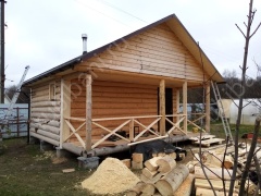 Баня 5×4 с террасой, 30 м²