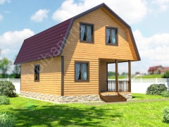 Баня из бруса 6×9 с мансардой (Б-24), 54 м²