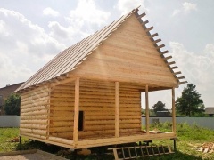 Баня 5×3 с террасой, 25 м²
