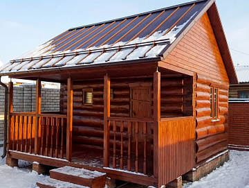 Баня 4×3 с террасой, 20 м²