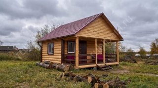 Баня 5×4 с террасой, 30 м²