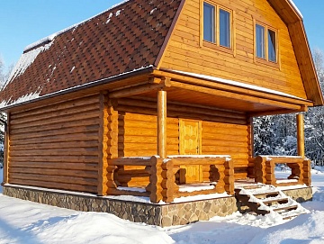 Дом-баня 6×8 с террасой, 48 м²