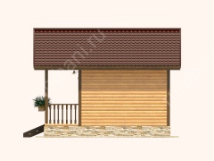 Баня из бруса 5.5×7 (Б-69), 38 м²
