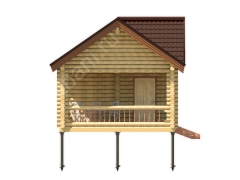 Баня из оцилиндрованного бревна 5×11 (ББ-52), 55 м²