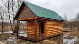 Баня 5×3 с террасой, 25 м²