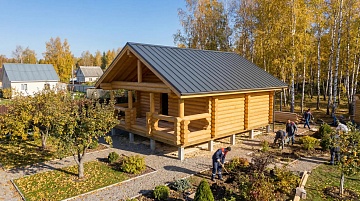 Баня 6×5 с террасой, 30 м²