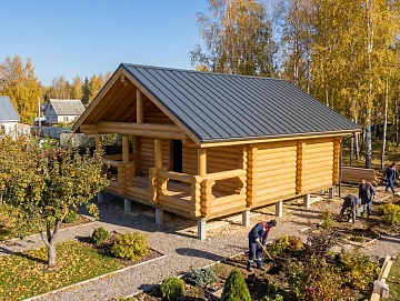 Баня 6×5 с террасой, 30 м²