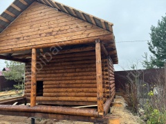 Баня 6×6 м с открытой террасой, 48 м²