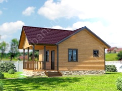 Баня из бруса 8.5×6 (Б-42), 51 м²