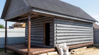 Баня 5×3 с террасой, 25 м²