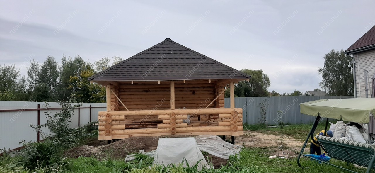 Баня из бревна, сруб в чашу — фото 6 Баня из бревна, сруб в чашу — фото 6