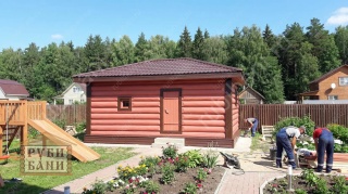 Баня 6 на 6 без террасы 36 м²