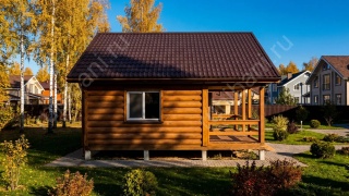 Баня 5×4 с террасой, 30 м²