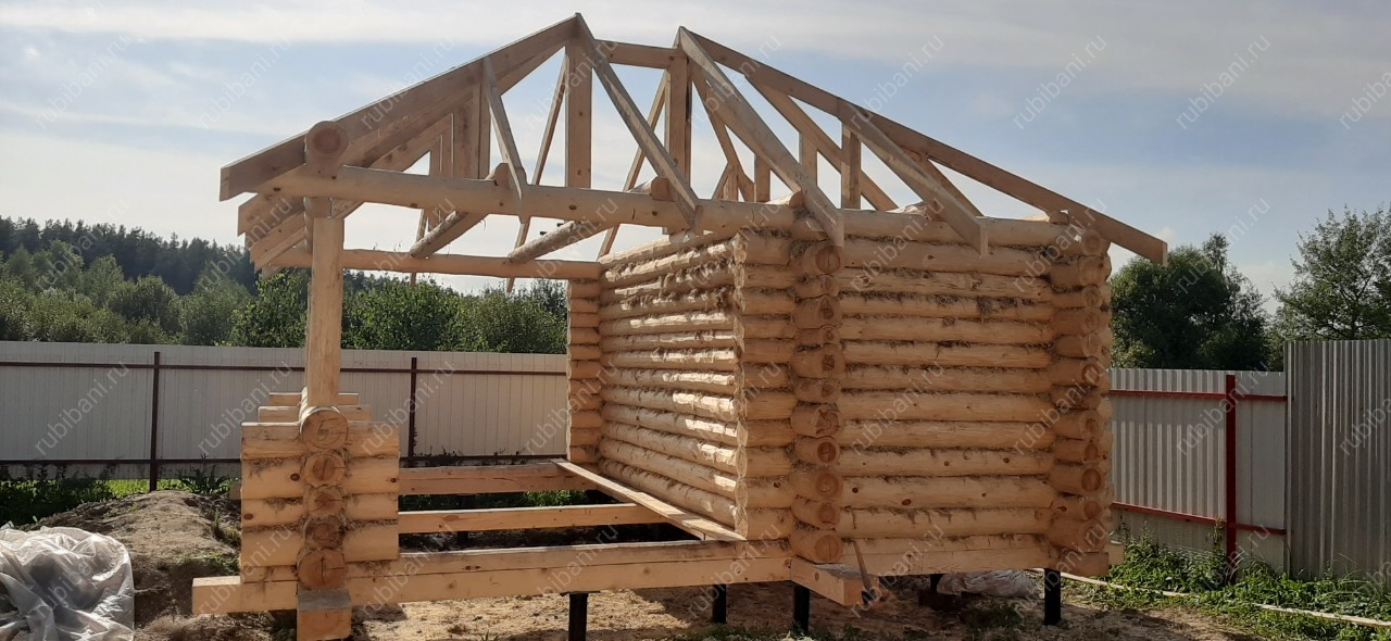 Баня из бревна, сруб в чашу — фото 5 Баня из бревна, сруб в чашу — фото 5