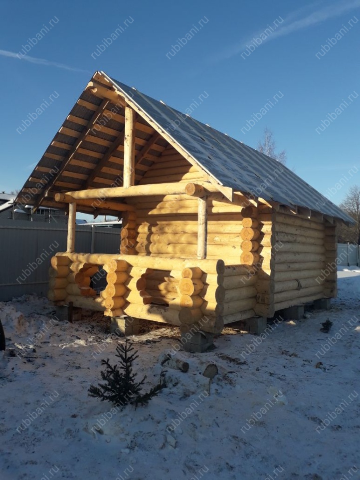 Баня под усадку, сруб в чашу — фото 15 Баня под усадку, сруб в чашу — фото 15