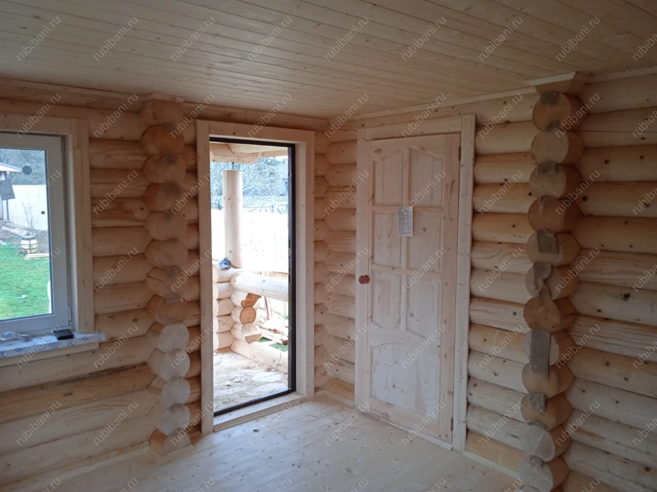 Баня из оцилиндрованного бревна под ключ — фото 10 Баня из оцилиндрованного бревна под ключ — фото 10