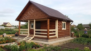 Баня 6×4 с террасой, 36 м²