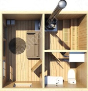 Баня 3×4 м, 12 м²