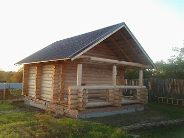 Баня 5×5 с террасой, 25 м² Баня 5×5 с террасой, 25 м²