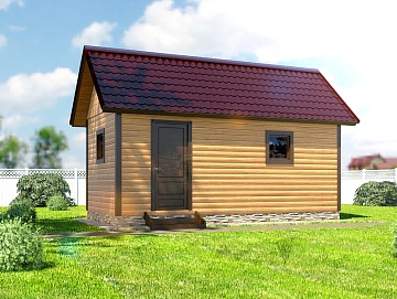 Баня из бруса 3×6 (Б-10), 18 м² Баня из бруса 3×6 (Б-10), 18 м²