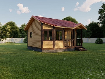 Баня из бруса 6×6 (Б80), 35 м² Баня из бруса 6×6 (Б80), 35 м²