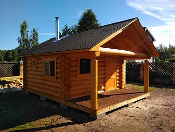 Баня 4×4 с террасой, 16 м² Баня 4×4 с террасой, 16 м²