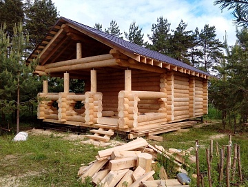 Баня 6×5 с террасой, 30 м² Баня 6×5 с террасой, 30 м²